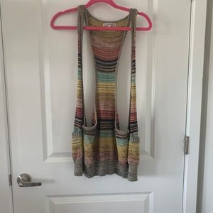 Rainbow knit vest